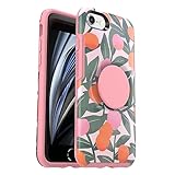 OtterBox + Pop Symmetry Series Case for iPhone SE (3rd & 2nd gen) & iPhone 8/7 (Only - Not Plus) - Non-Retail Packaging - Stay Peachy (Pink Graphic)