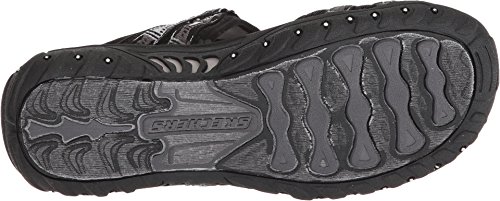 Skechers Skechers Women's REGGAE - FIZZLE - Adjustable Webbing Slide Sandal, black, 8 M US