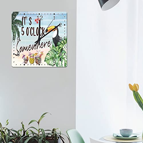 Horloge murale perroquet cadeau idéal déco crémaillère salon