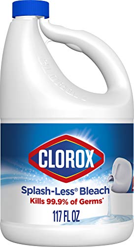 Clorox Splash-Less Bleach, Disinfecting Bleach, Regular – 117 Fluid Ounce Bottle #TOP7