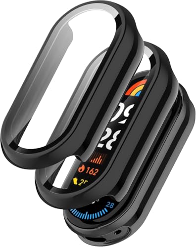 �y2�Z�b�g�zXiaomi Smart Band 10 �p �P�[�X �ی�J�o�[ ��̌^ �y�� PC�f�� + �����K���X �X�}�[�g�o���h�p �t�B������̌^�J�o�[ �S�ʕی� ���h�~ �Ռ��z�� ������ �w��h�~ ���t���ȒP �yXiaomi Smart Band