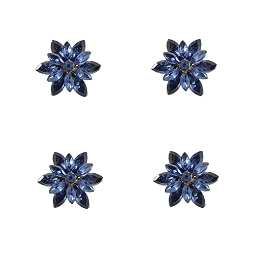 Jerler 4 Pcs Sliver Rhinestone Buttons Crystal Embellishments Sew On Clothing Buttons For Decoration And Diy #TOP11