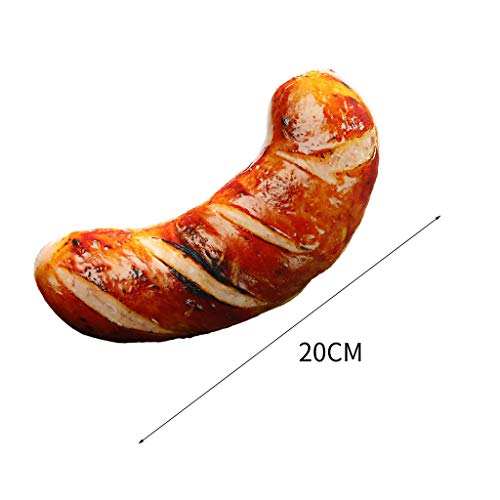 aiyvi Kissen Plüsch Zierkissen Simulation Chicken Wings Fisch Wurst Kissen weiches lumbales Rückenkissen Kopfstütze,Innen Dekorative,Neuheit Interessant Besonderes Geschenk (B, 20 cm)