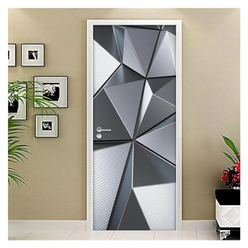 Imperméable papier peint de décoration de porte auto-adhésif 77x200cm - 7