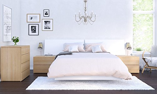 Nexera Full Size Platform Bed, White #TOP7