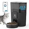PAPIFEED Automatic Cat Feeder 3.5L/15 Cup 2.4G WiFi Pet Feeder for Dog Compatible with Alexa & Echo Timed Cat Food Dispenser for Remote Feeding with Stainless Steel Bowl