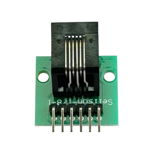 PENGLIN 2 Stück RJ11 Buchse mit Leiterplatte,RJ11 6P6C Breakout Board mit Pin,RJ11 6-pin Telefonbuchse Adapter