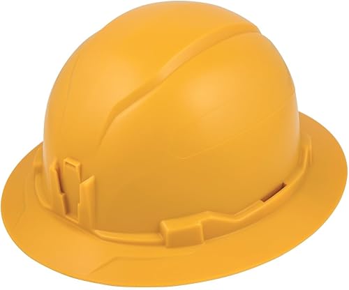 Klein Tools 60489 Casco duro, estilo de ala completa sin ventilación, acolchado auto-absorbente y resistente al olor, probado hasta 20 kV, color