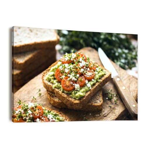 Canvas Wall Art Prints Picture Healhy Breakfast Toast Avocado Egg