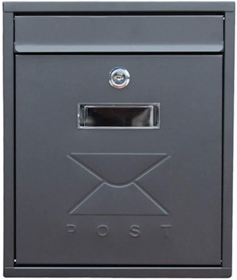 HBJWOV Country Cottage Green Metal Bird Post Mailbox - Rustic Décor, Small