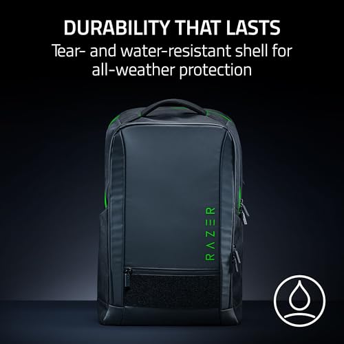 Image of Razer Rogue V4 18 inch Gaming Laptop Backpack - Tear & Water Resistant Exterior, Shockproof Sleeve Fits Up to 18 inch Laptops, Ergonomic Comfort, Made with Recycled Material, Padded Shoulder Straps
