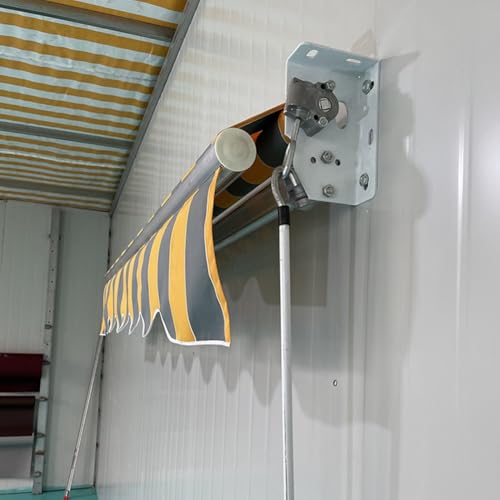 Toldo para exteriores con manivela manual estructuralmente fuerte de aluminio antioxidante 3