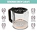 HADEN 14-Cup Replacement Glass Carafe Pot with Lid for Generous Brew Coffee Maker, Black/Copper