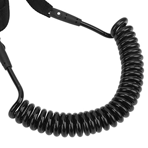 KENANLAN Coleira de prancha de surfe de alta elasticidade preta TPU preta ajustável corda de perna d