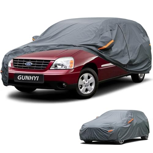 Image of GUNHYI Premium Car Cover Custom Fit Ford Freestar, 16 Layers Heavy Duty Car Cover Waterproof All Weather with Zipper Door for Sun Rain Snow Dust Uv Protection