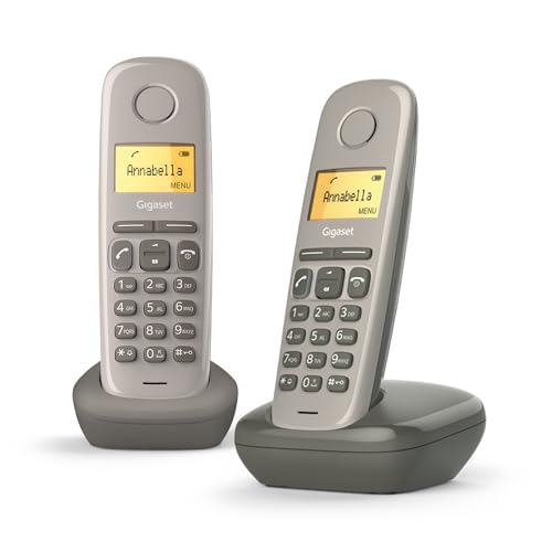Gigaset A170 Duo - 2 téléphones DECT sans fil - écran avec rétro-éclairage - identification de l'appelant - 18 heures d'autonomie en conversation -...