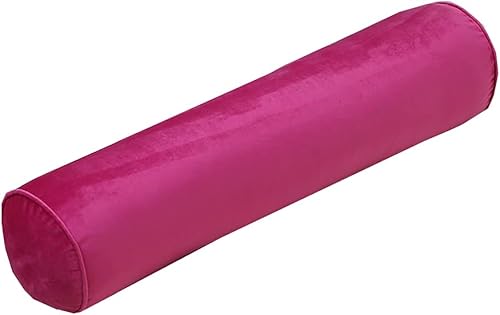 Miniatura 4 de Almohada larga de terciopelo suave, almohada redonda para cuello cervical, cojín cilíndrico, almohada para pies, pies y rodillas y piernas, almohada