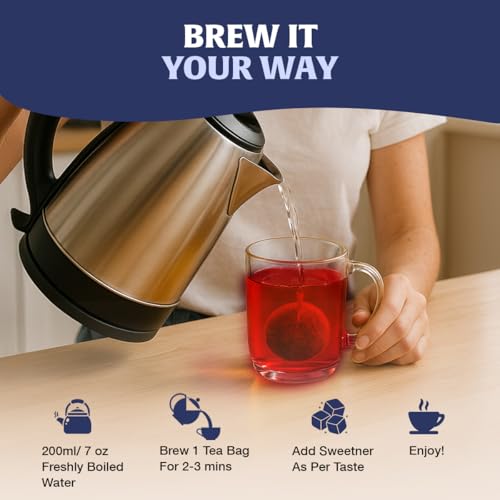 Image of HANDPICK Blueberry Fruit Tea(100 Teabags)Fruity, Floral & Refreshing Flavor