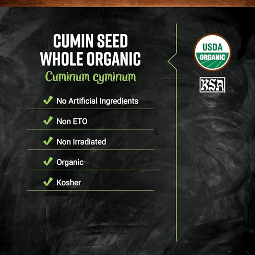 Frontier Co-op Organic Whole Cumin Seed, 1-Pound Bulk, Rich, Warm, Complex Earthy Spice Flavor, Certified Organic, Kosher - Image 2