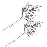 LAPYAPPE de Ramas de Olivo Artificiales Verdes Necesidad de Recorte 2 Piezas Fácil de Limpiar Estilo Completo para Decoración de Pared y Cafeterías