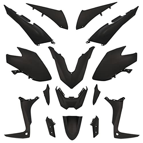 Kit carrosserie TMAX 530 TUN'R noir mat 2017-2019 de 15 pièces pour carénage complet