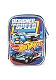 Estojo Box Hot Wheels 3 Compartimento Escolar Infatil (Azul)