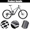 3 Pièces Autocollant Résistant aux Rayures Cadre de Vélo, Film de Protection pour Cadre de Vélo, Autocollants Protection de Chaîne de Vélo, Protecteur de Cadre de Vélo, pour Vélo de Route VTT(Noir) #2