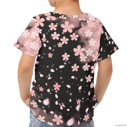 Image of WELLFLYHOM Kids Tshirts Girls Boys Short Sleeve Crewneck Tees Shirts Casual Sport Pullover Tops Size 3-16 Years