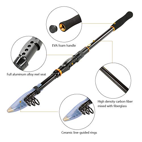 Lixada Leve Vara De Pesca Fundição Vara De Fibra De Carbono Telescópica Vara De Pesca De Água Salgad