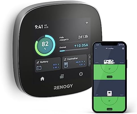 Renogy ONE Core: All-in-one Off-Grid Energy Monitoring Panel with RV Leveling System, Battery Monitoring for Van, Cabin, Boat and Tiny Homes, Works with Renogy Energy Devices, Wi-Fi Version