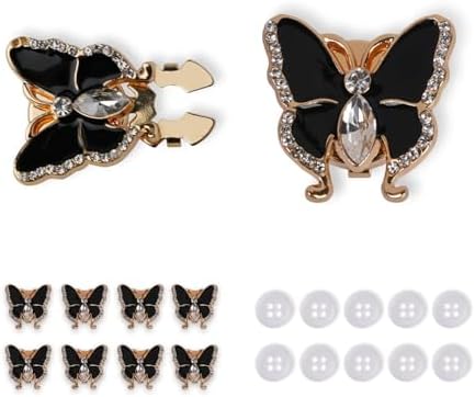 8 Pcs Rhinestone Button Covers, Button Covers for Women Blouses, 10 Pcs Sewing Buttons, Clothing Decorative Buttons for Women Men Sewing DIY Gifts for Wedding Party