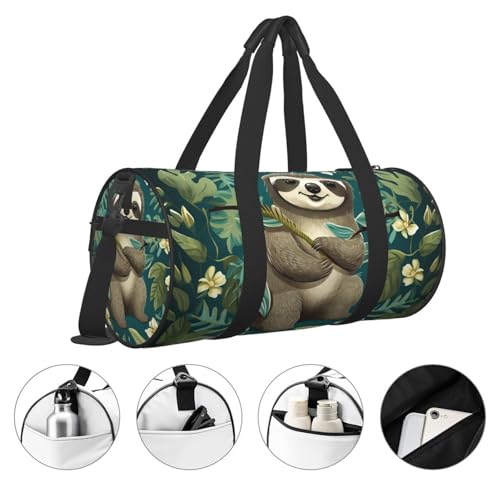 Travel Duffle Bag Weekender Bags for Men Women with Shoe Compartment Large Capacity Weekender Overnight Bag Adorable Sloth Carry On Tote Bags Sport Gym Bag for Travel Yoga3