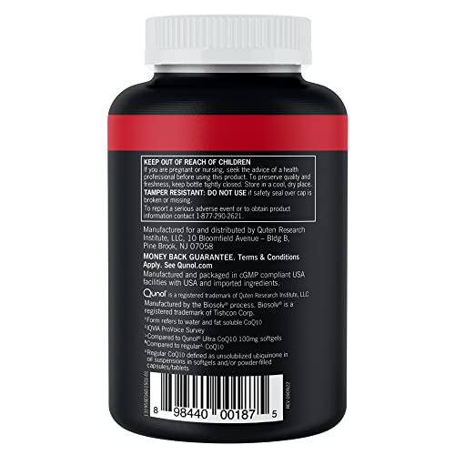 Qunol ZFW-1149 Coq10 200Mg Softgels, Ultra Coq10 - Ultra High Absorption Coenzyme Q10 Supplements thumb #5