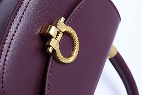 Mini sac à main en cuir prune chic Hannah Bazaar UK