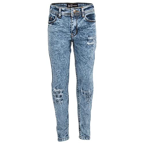Girls Stretchy Denim Ripped Faded Jeans Tie Dye Stylish Jeggings Skinny Pants Age 5-14Years
