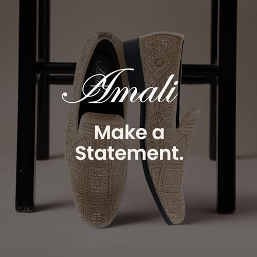 Image of Amali Men's Embellished Velvet Tuxedo Loafers, Smoking Slippers | Velvet slip-on smoking slippers with embellished upper for tuxedos, weddings and formal occasions