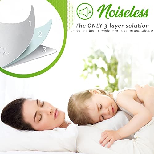 Comfier Sleep Waterproof Pillow Protectors 50x75cm Anti Allergy Super Soft Pillow Protectors 2 pack, 100% bamboo Pillow Cases 2 Pack Zipped suitable for Standard Pillows