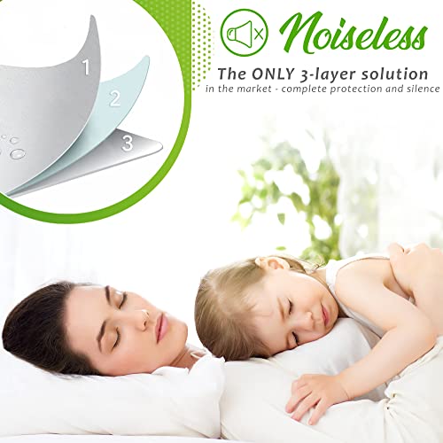 Pillow Protectors With Zipper Standard Size Triple Layer 100% Bamboo Super Soft Standard Pillow Protectors Breathable Waterproof Standard Pillow Protectors Set Of 2 Pillow Covers Standard Size #TOP3