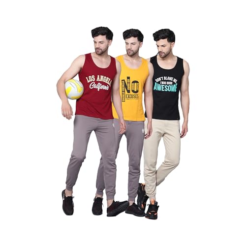 Image of Designer Men Vest Versatile Cotton Sando /Baniyan /Ganji for Boys - Perfect for Gym Workouts, Vacations, and Beaches