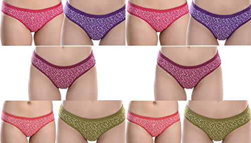 Image of FIMS - Fashion is my style Women's Cotton Hipsters Panties for Women, Soft Stretchable Cotton Fabric, Non-Padded, Multi-Color Panties, See Main Image to Check Nos of Panties You Will Get.