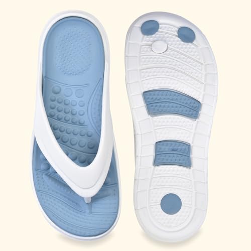 Image of YOHO Snugly Flip Flops for Men | Orthopedic Slippers & Relieving Acupressure | Waterproof Monsoon Footwear | Dual-Tone Design