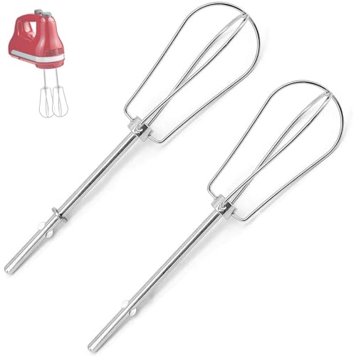 W10490648 Hand Mixer Turbo Beaters for KitchenAid, Blending Soups, Smoothies, Shakes, Egg Whites. Replaces: KHM2B, AP5644233, PS4082859
