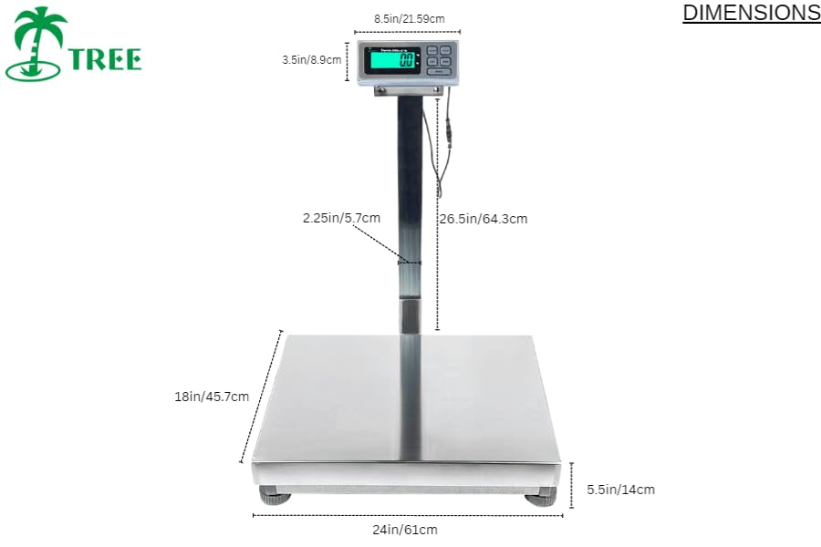 Báscula Industrial de Banco 300 lb Plataforma Acero Inoxidable miniatura 6