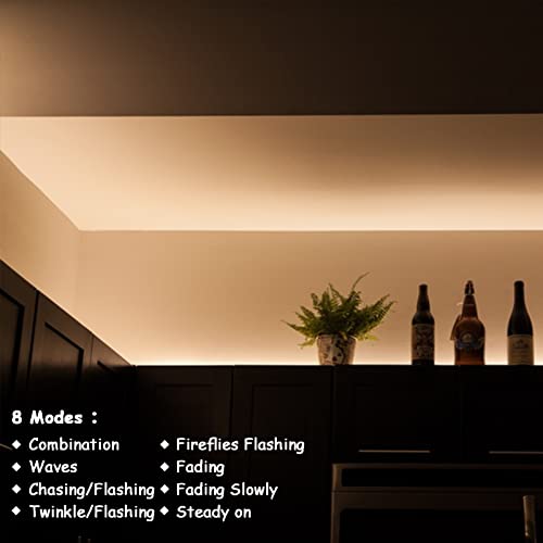 Image of echosari Strip Lights Battery Operated 16.5Ft with Timer for Cupboard (Pack of 3)