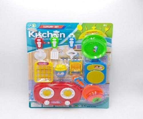 Brunte Indian Kitchen Set Great Kitchen Toys with Gas for Girls (Kid's Love Kitchen Set)