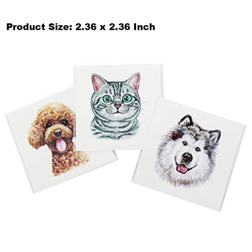 Ooopsiun 30 Pieces Animals Temporary Tattoos For Kids Women, Dogs Cats Waterproof Tattoos For Boys Girls #TOP1