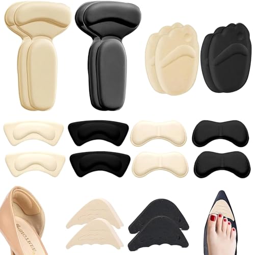 Coussinets pour Chaussures,10 Paires Coussinet Talon Chaussure,Antidérapants Plaquettes à Talon Auto Adhésif Insert Orteil Semelles Coussinet Plantaires pour Talons Hauts,Bottes,Escarpins