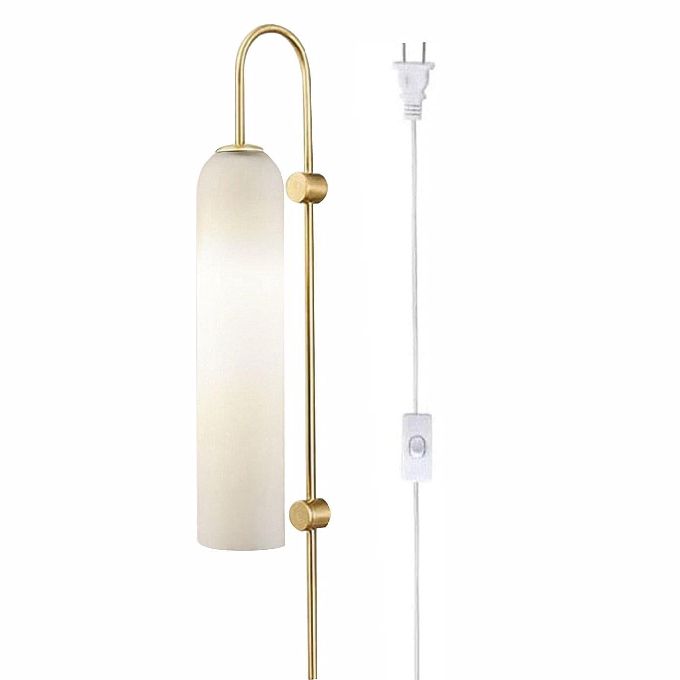 Applique da Parete in Ottone Dorato di metà secolo - Illuminazione da Interni in Vetro ambrato Vintage per Bagno, Bar e Soggiorno