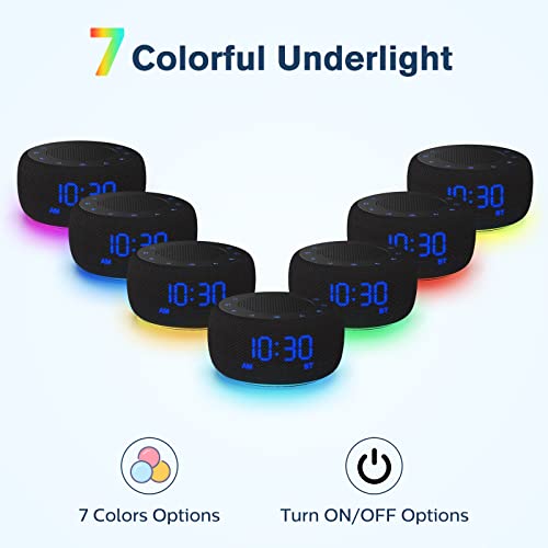 Buffbee Bluetooth Speaker Alarm Clock With Fm Radio - High Fidelity Sound, Full Range Dimmer, Plugged In Alarm Clock Radio For Bedroom #TOP6