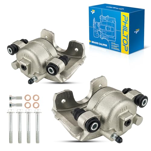 Image of PHILTOP Front Disc Brake Caliper Assembly Fit for 1990-2006 Jeep Wrangler, 1990-2001 Jeep Cherokee, 1993-1998 Grand Cherokee, 1990-1992 Comanche, Front Driver and Passenger Side